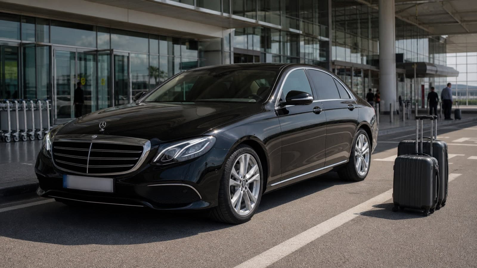 Mercedes de MeTransfers para Guía Completa: Escala de crucero en Barcelona Tour exprés en coche privado desde el puerto y regreso a tiempo