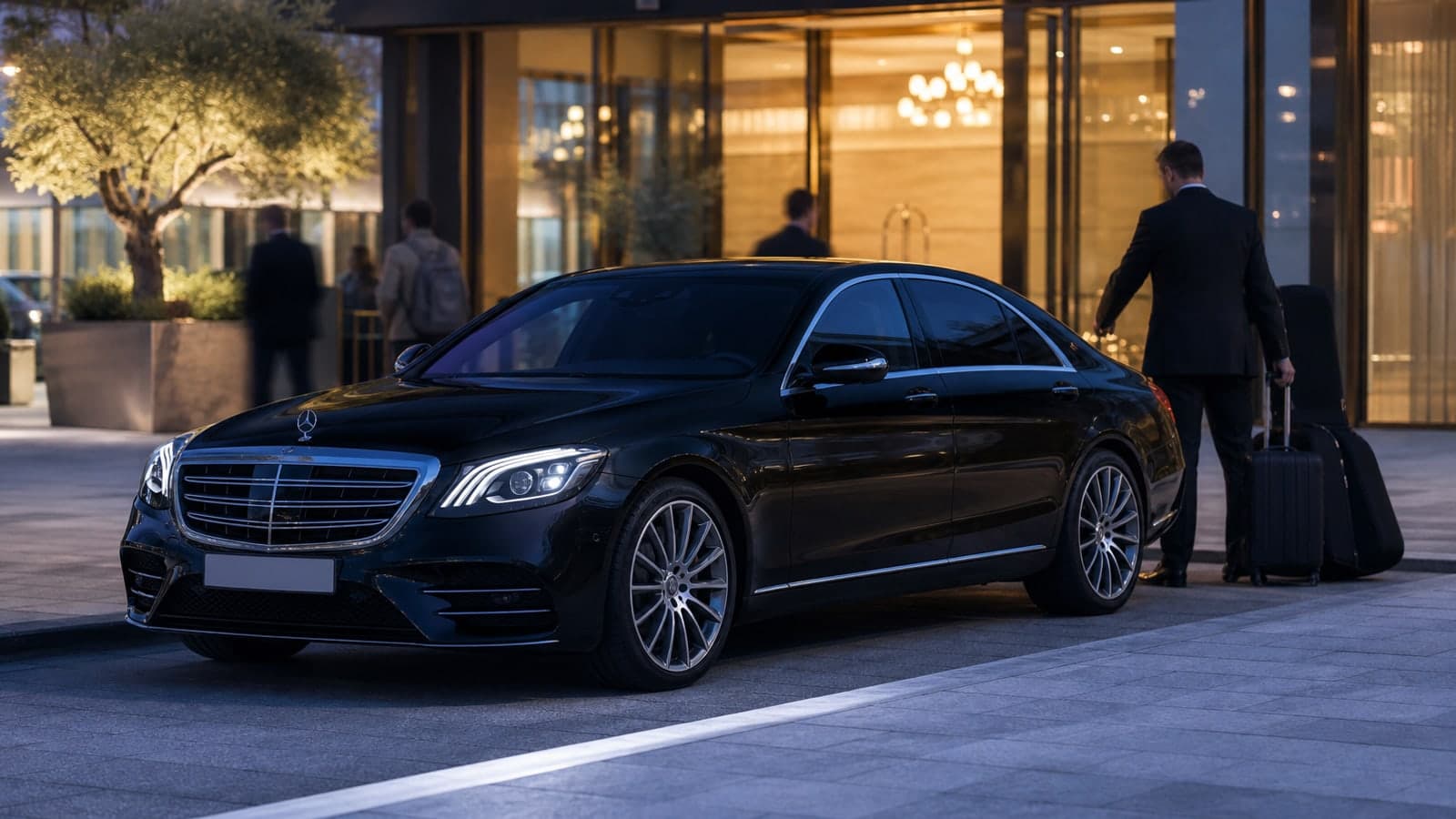 Mercedes de MeTransfers para La Mejor Opción de Movilidad VIP para artistas y músicos en Barcelona Discreción y gran capacidad de maletero para instrumentos